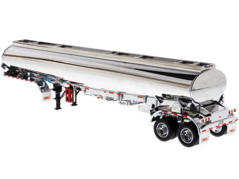 Heil Fleet Duty TM 9300/DT-C4 Petroleum Tanker Trailer Chrome "Transport Series" 1/50 Diecast Model by Diecast Masters