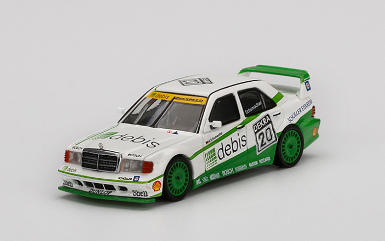 1/64 Mini GT 1991 Mercendes-Benz 190E 2.5 16 Evo II DTM Zakspeed #20 Schumacher Diecast Car Model