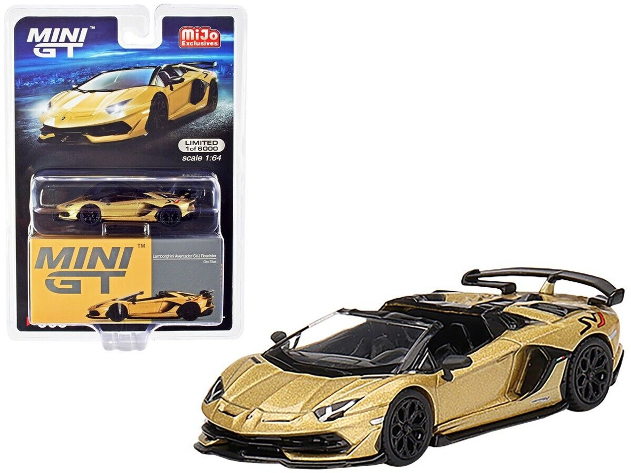 1/64 Mini GT Lamborghini Aventador SVJ Roadster (Oro Elios Bronze) Diecast Car Model