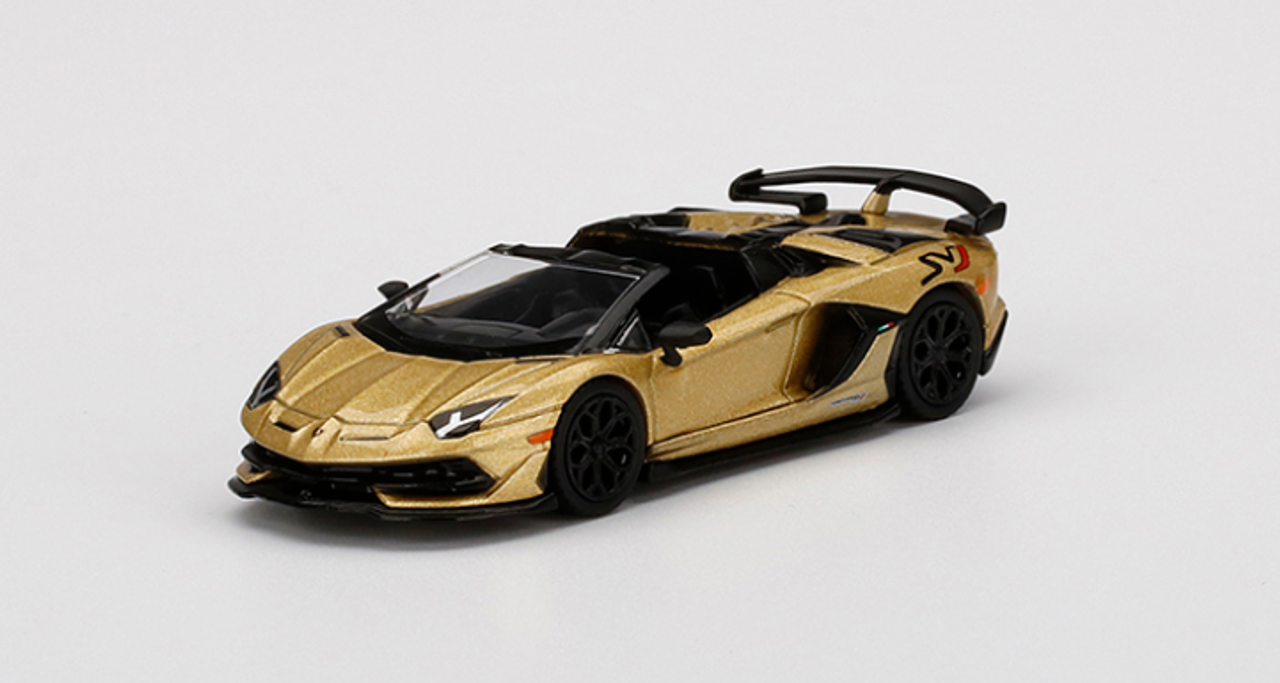 1/64 Mini GT Lamborghini Aventador SVJ Roadster (Oro Elios Bronze) Diecast Car Model