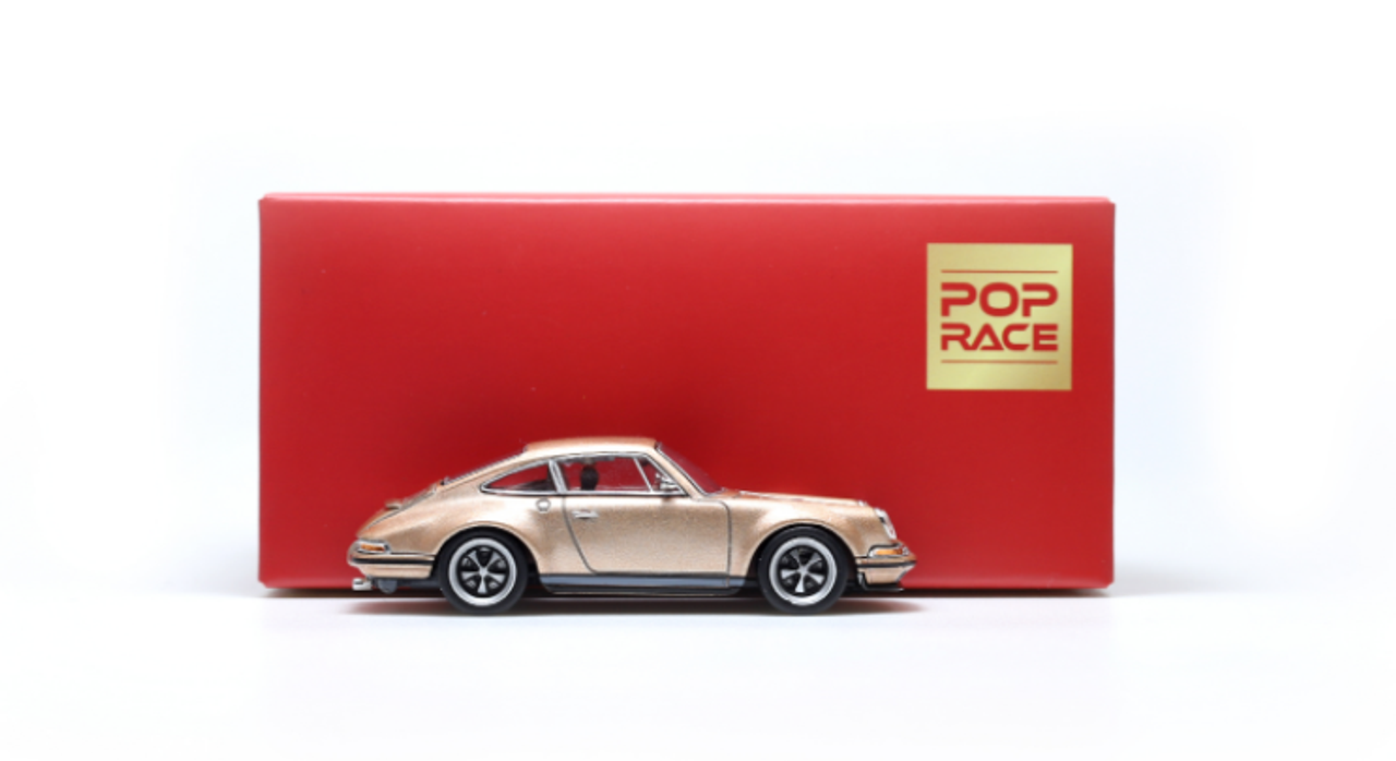  1/64 POPRACE Porsche 964 Singer Gold Diecast Car Model
