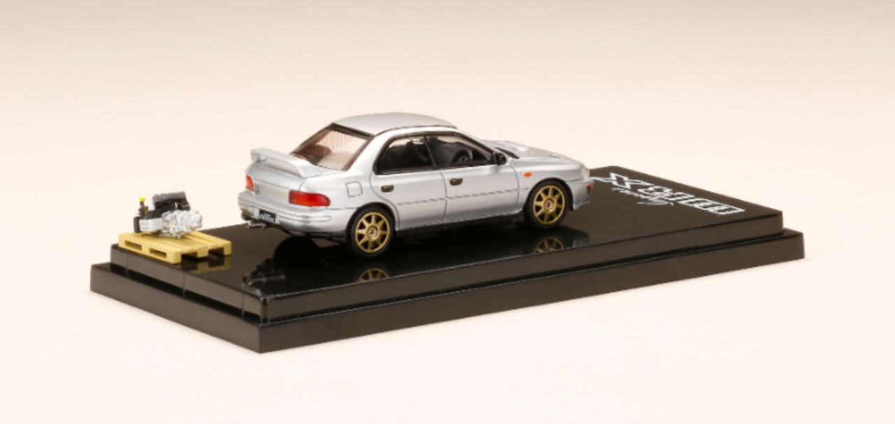 1/64 Hobby Japan SUBARU IMPREZA WRX (GC8) 1992 Customized Version with Engine Display Model Silver 