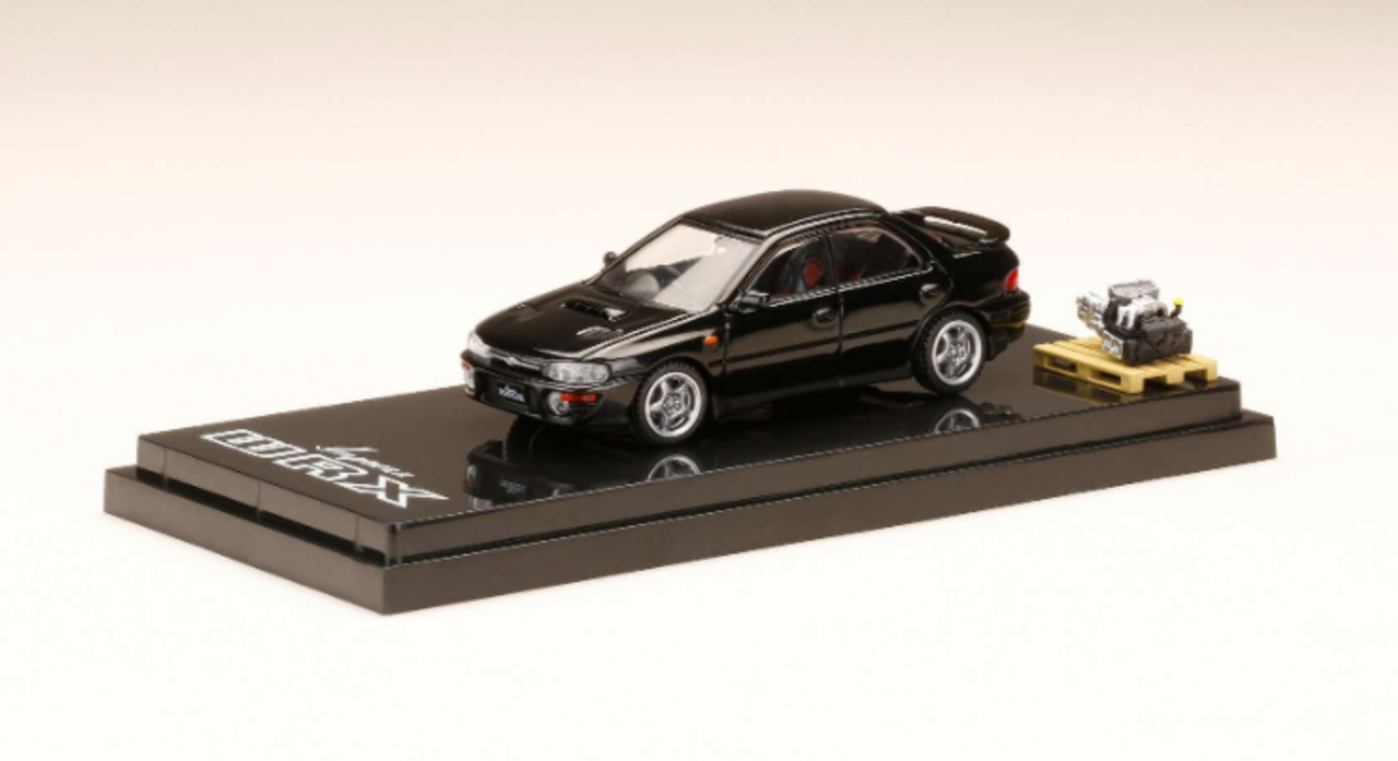  1/64 Hobby Japan SUBARU IMPREZA WRX (GC8) 1992 with Engine Display Model Black