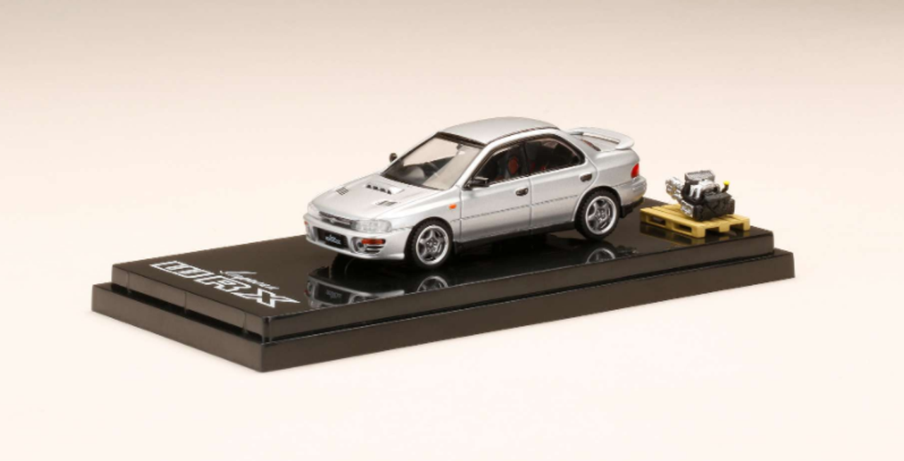  1/64 Hobby Japan SUBARU IMPREZA WRX (GC8) 1992 with Engine Display Model Silver