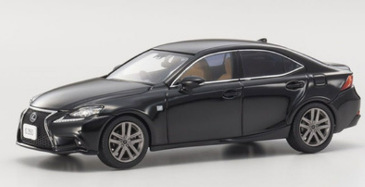 1/43 Kyosho Lexus IS350 F Sport (Black with Brown Interior) Car Model