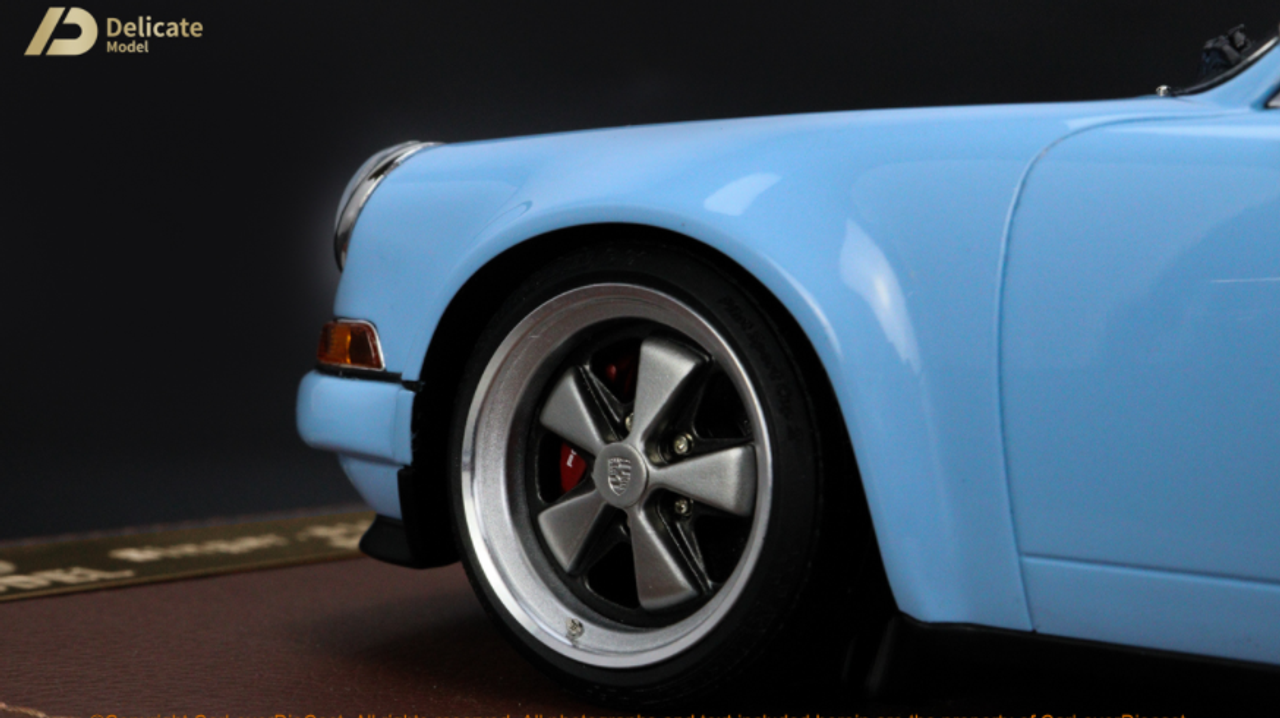 1/18 Delicate Model Porsche 911 Singer 964 (Gulf Light Blue with Orange Strip) Resin Car Model