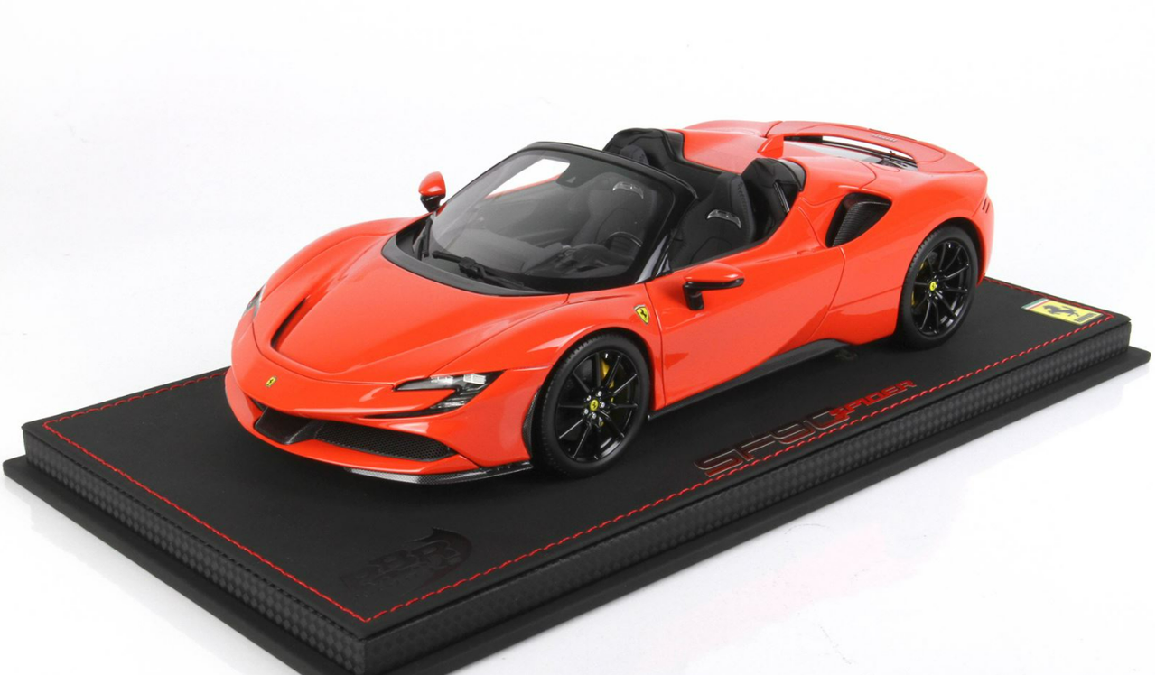 1/18 BBR Ferrari SF90 Spider (Rosso Dino Red with Black Wheels) Resin Car Model Limited 24 Pieces