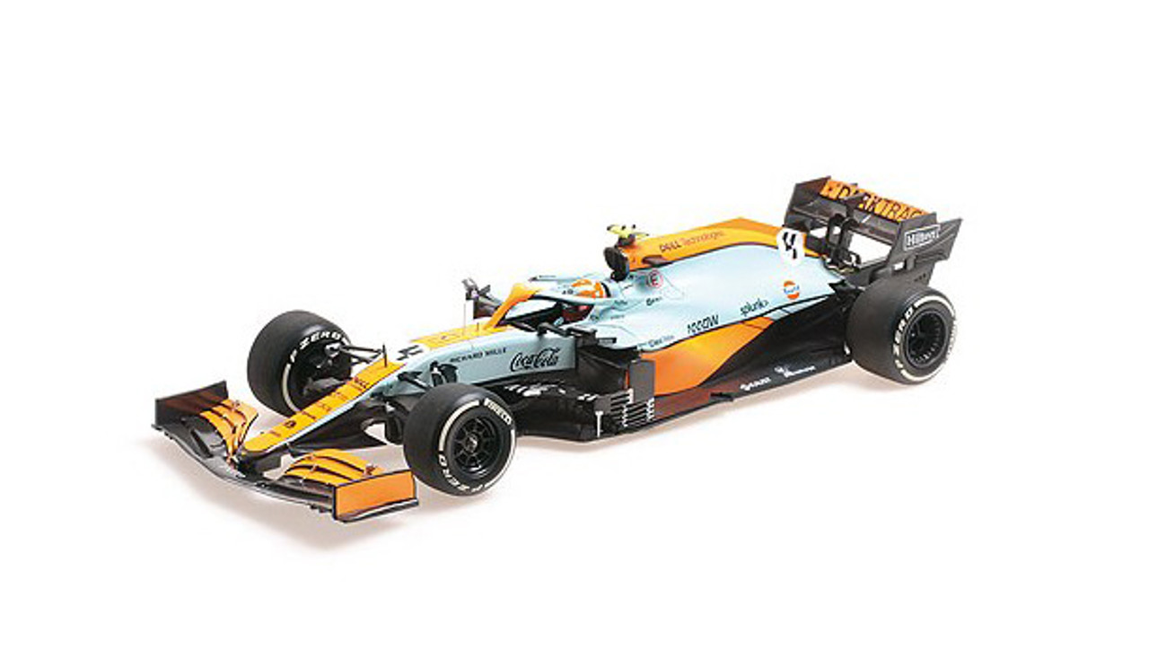 1/18 Minichamps Lando Norris McLaren MCL35M #4 3rd Monaco GP Formula 1 ...