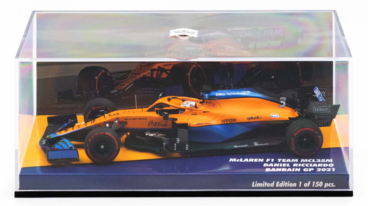 1/43 Daniel Ricciardo McLaren MCL35M #3 7th Bahrain GP Formula 1 2021 Car Model