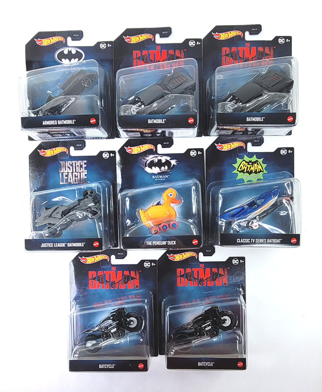 1/64 Hot Wheels Batmobile Assortment M 2022 Set of 8 Pieces