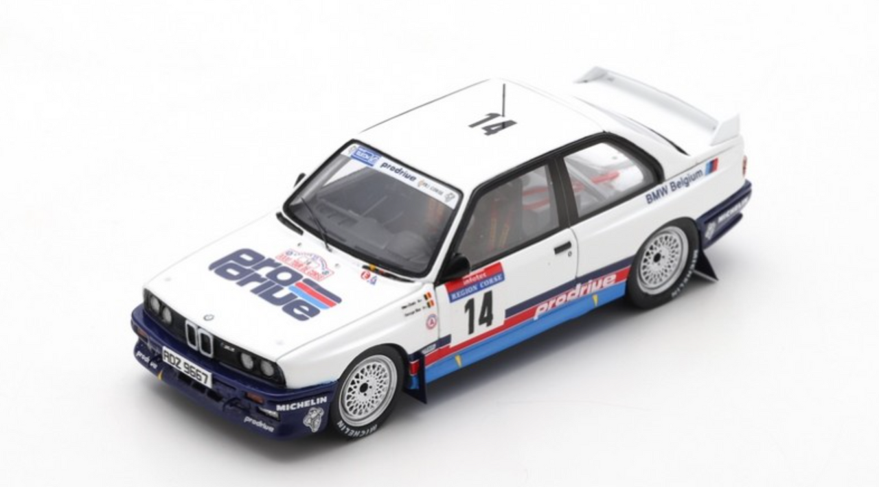 1/43 BMW E30 No.14 Tour de Corse Rally de France 1987 George Biar - Marc Duez Limited 300
