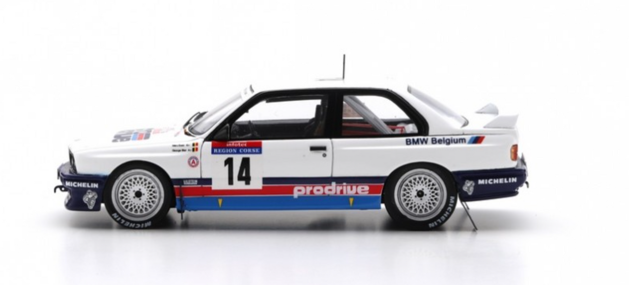 1/43 BMW E30 No.14 Tour de Corse Rally de France 1987 George Biar - Marc Duez Limited 300