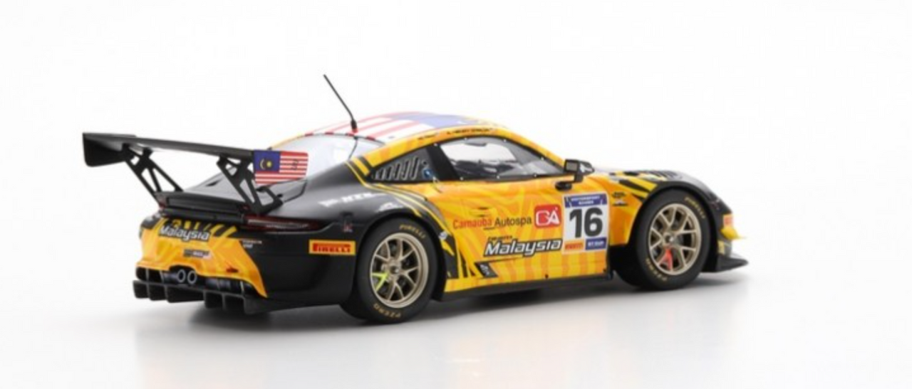 1/43 Porsche 911 GT3 R No.16 FIA Motorsport Games GT Cup Vallelunga 2019 Team Malaysia A. D' Silva - W. Tan