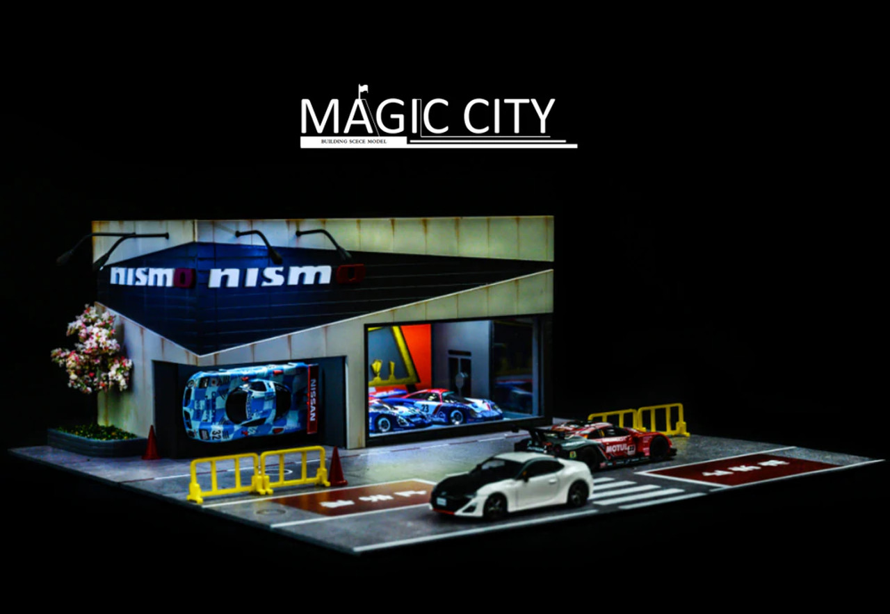 1/64 Magic City Nissan Nismo Theme Showroom Diorama (car models NOT included)