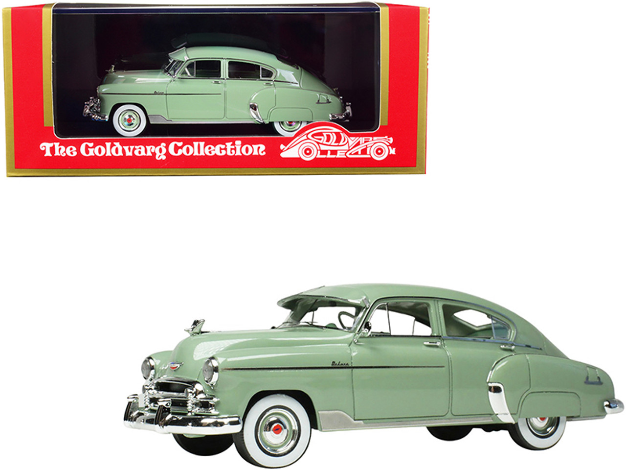 1950 Chevrolet Fleetline DeLuxe 4-Door Sedan Mist Green with Green Interior Limited Edition to 280 pieces Worldwide 1/43 Model Car by Goldvarg Collection