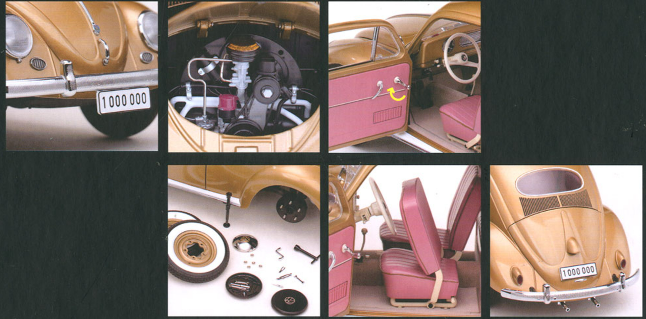 1/12 Sunstar 1955 Volkswagen VW Beetle Saloon (Gold) Diecast Car Model