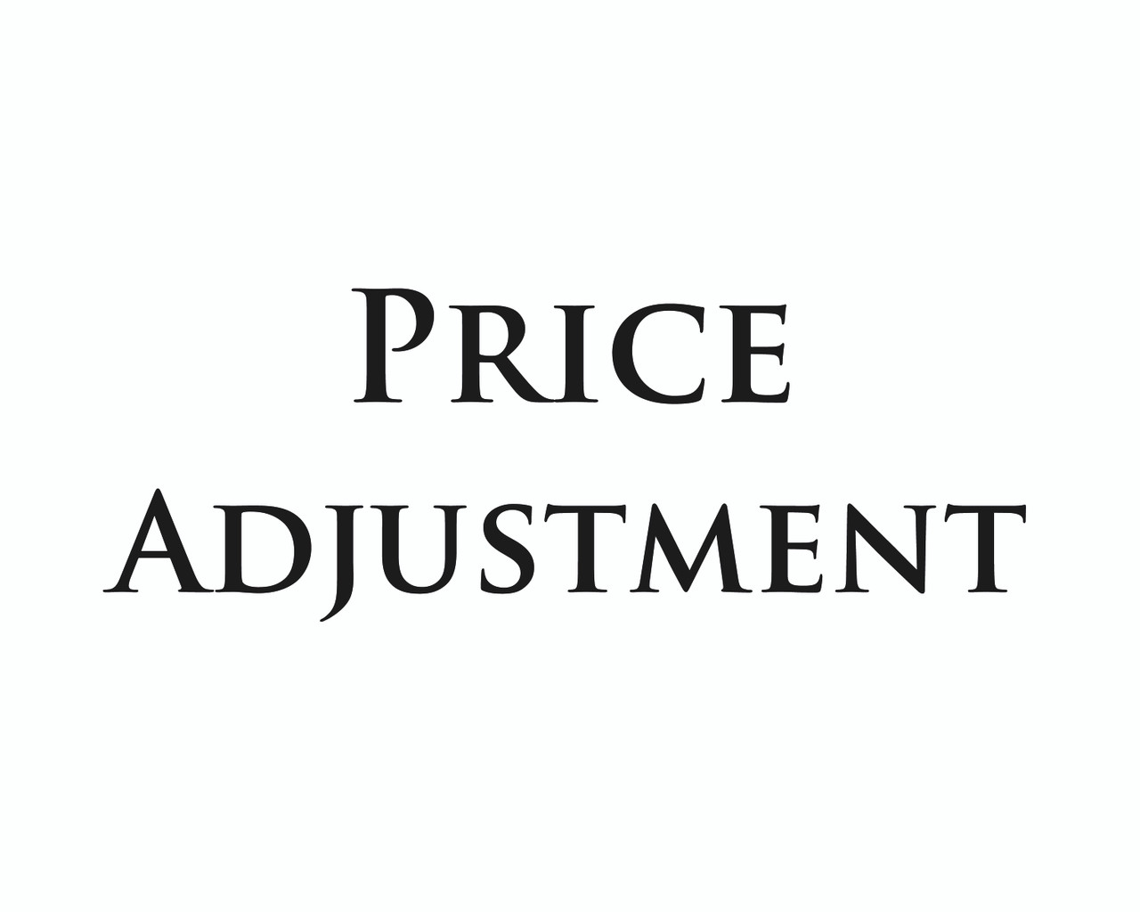 ORDER #91838 Price Adjustment