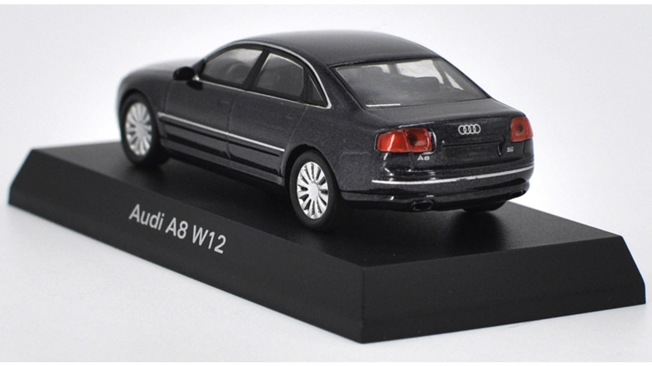 1/64 Kyosho Audi A8 W12 (Grey) Diecast Car Model - LIVECARMODEL.com