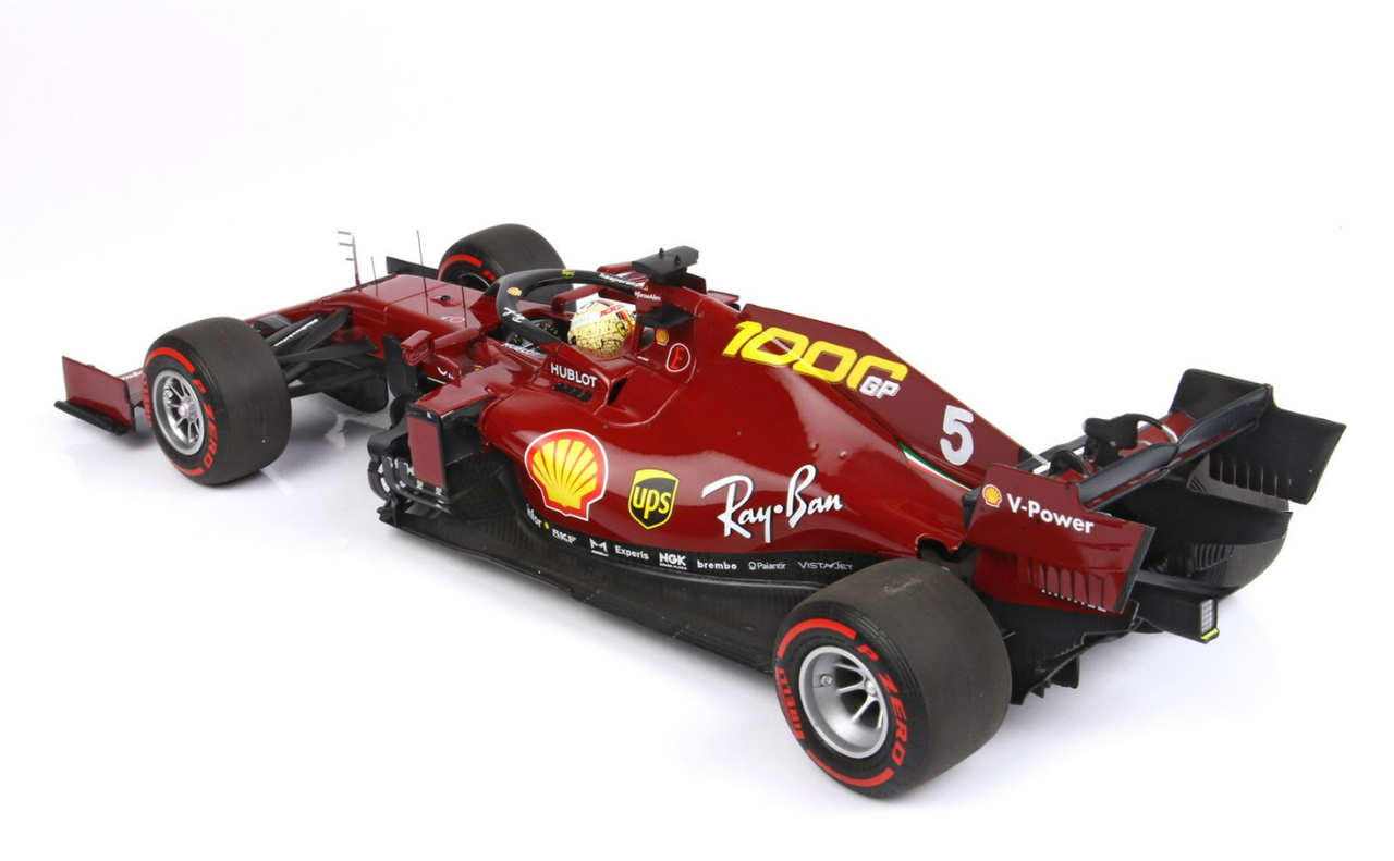 1/18 BBR Sebastian Vettel Ferrari SF1000 #5 1000th GP Ferrari Tuscany GP F1 2020 Car Model