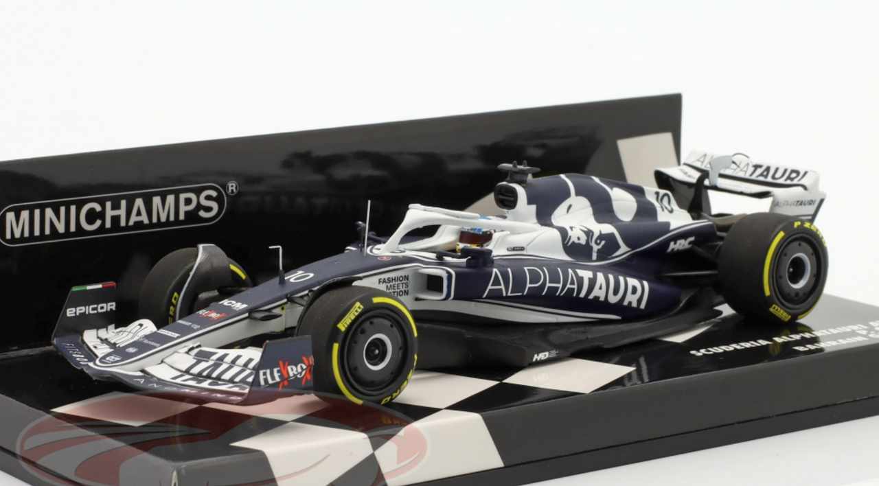 1/43 Minichamps 2022 Pierre Gasly AlphaTauri AT03 #10 Bahrain GP Formula 1 Car Model