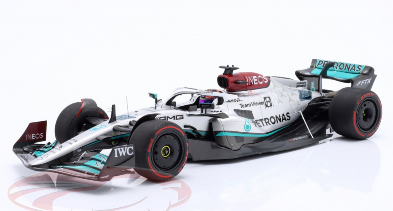 1/18 Minichamps 2022 Formula 1 George Russell Mercedes-AMG F1 W13 #63 3rd Spanish GP Car Model