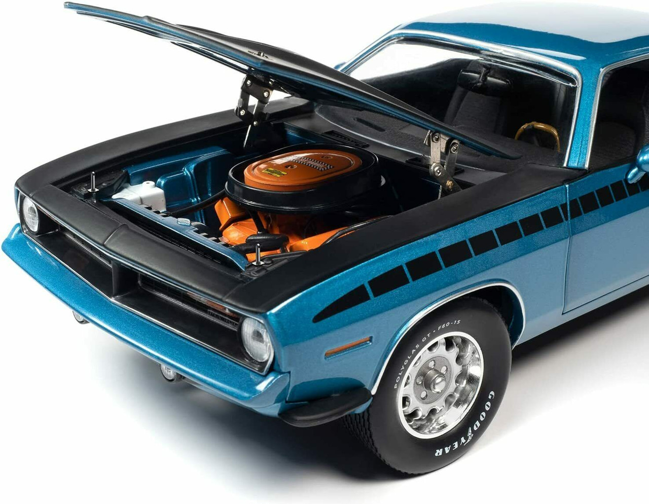 1/18 Auto World 1970 Plymouth AAR Cuda 340 6-Pack (Blue) Diecast Car Model