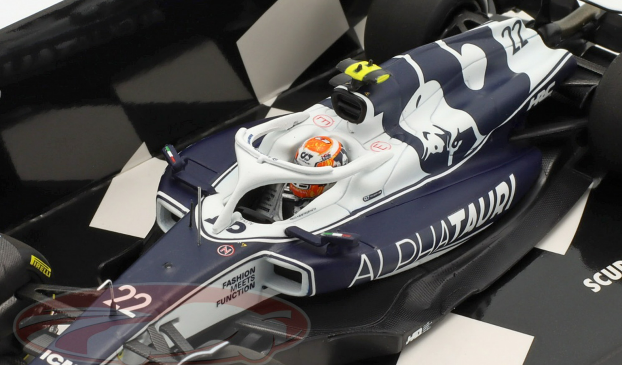 1/43 Minichamps 2022 Yuki Tsunoda Alpha Tauri AT03 #22 8th Bahrain GP Formula 1 Car Model
