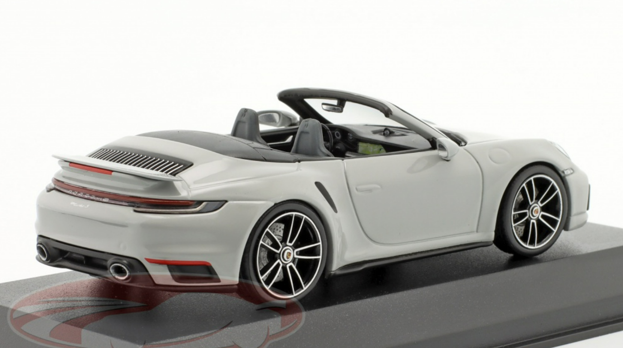1/43 Minichamps 2020 Porsche 911 (992) Turbo S Convertible (Chalk Grey) Car Model
