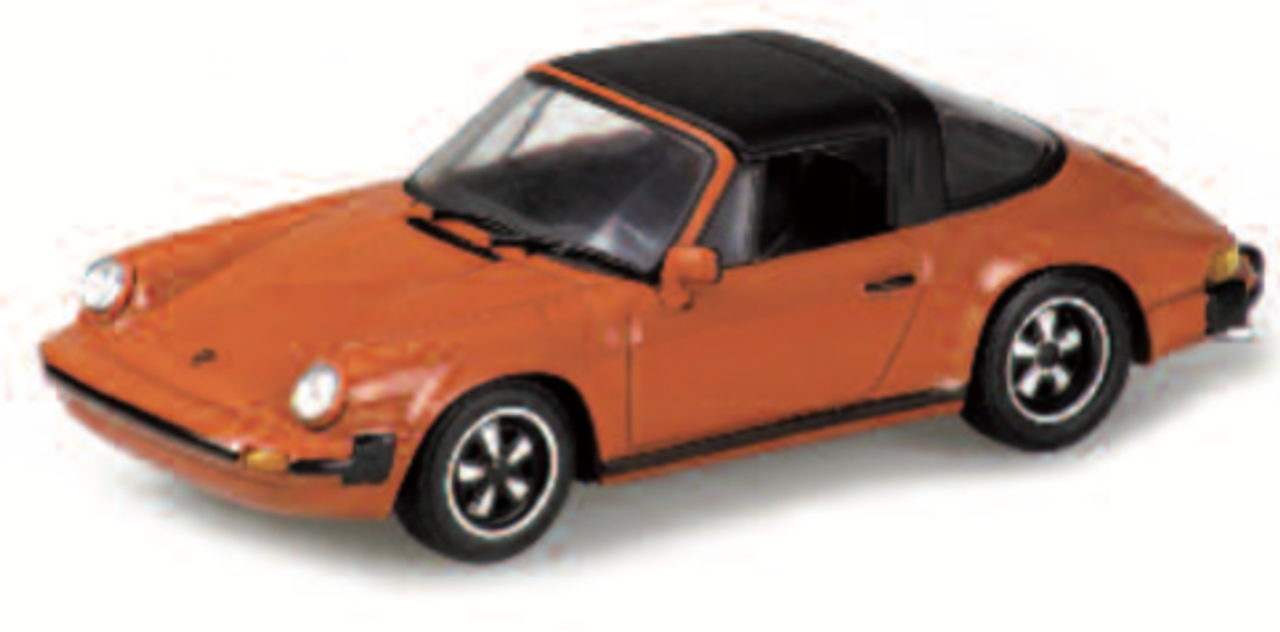 1/18 MINICHAMPS PORSCHE 911 CARRERA 3.2 TARGA - 1983 - ORANGE Diecast 2 door open