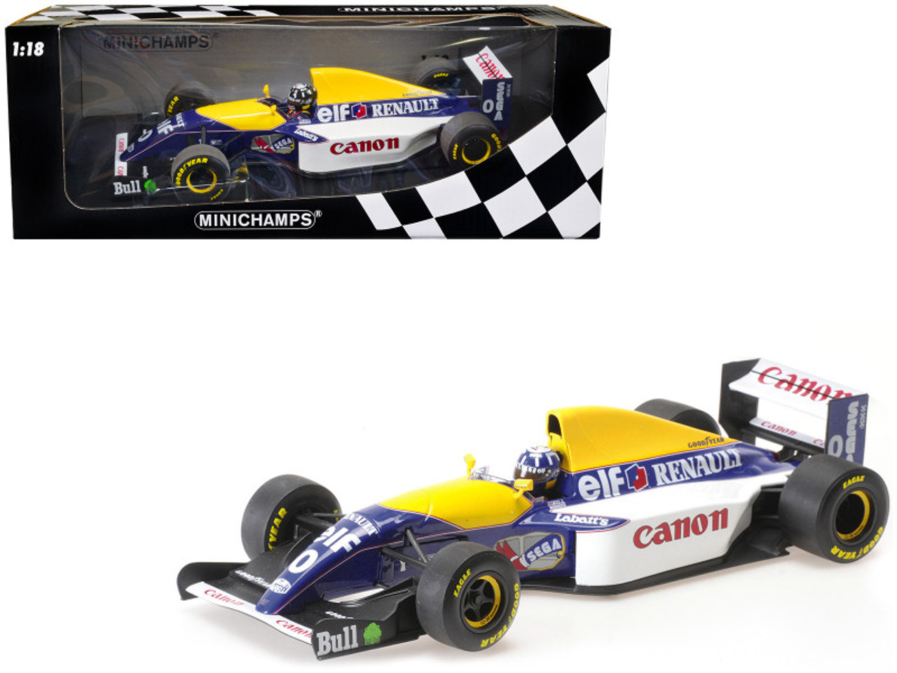 1/18 Minichamps 1993 Williams Renault FW15C Damon Hill Diecast Car Model