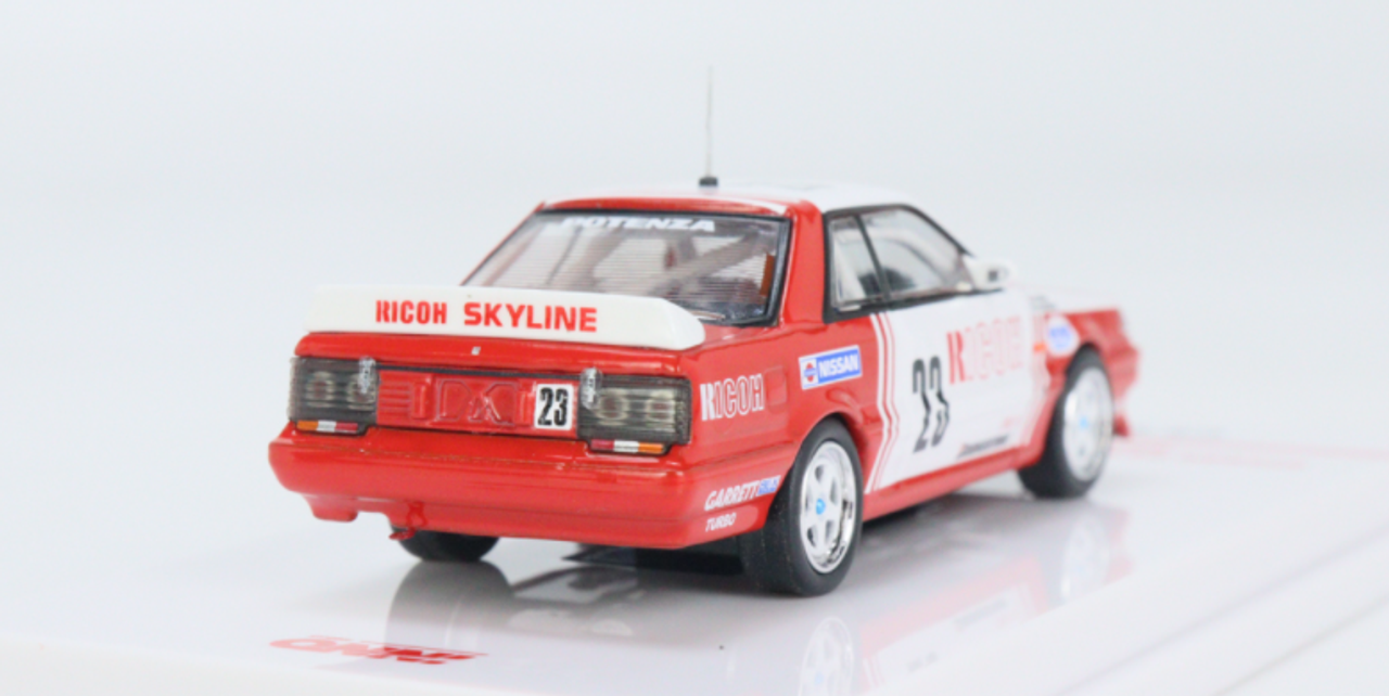 Nissan Skyline GTS-R (R31) RHD (Right Hand Drive) #23 "Ricoh" JTC Japanese Touring Car Championship (1988) 1/64 Diecast Model Car by Inno Models