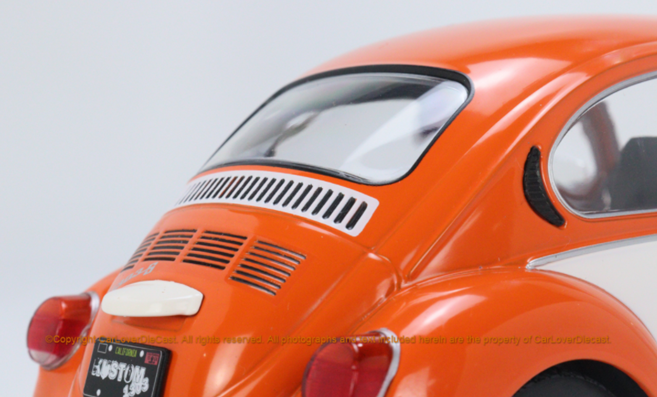  1/18 Solido 1974 Volkswagen Beetle 1303 Bi-Color Orange Diecast Car Model