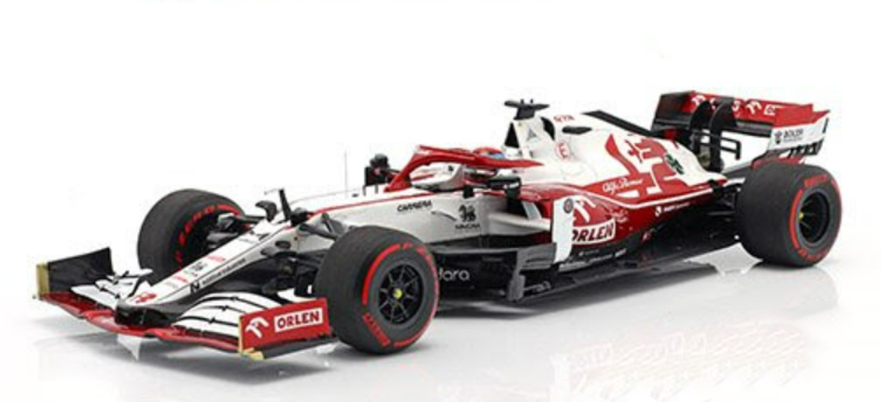 1/18 Minichamps Kimi Räikkönen Alfa Romeo Racing C41 #7 Bahrain GP Formula 1 2021 Car Model