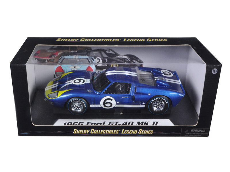1/18 Shelby Collectibles 1966 Ford GT40 #6 Le Mans 24 Hours Diecast Car Model