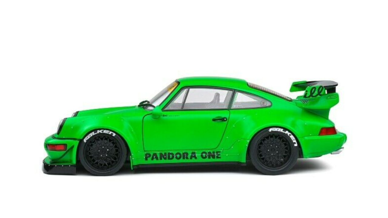 1/18 Solido 2011 Porsche 964 RWB "Pandora One" (Matt Green with Graphics) Diecast Car Model