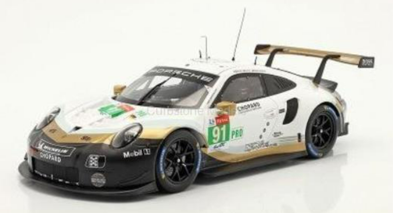 1/18 IXO Porsche 911 (991) RSR #91 2nd LMGTE Pro 24h Le Mans 2019 Porsche GT Team Car Model