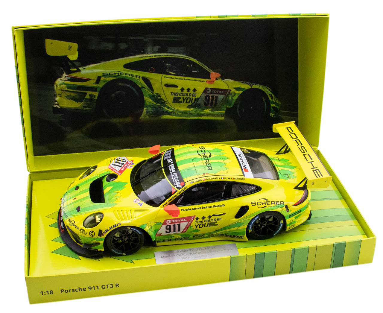 1/18 Minichamps Porsche 911 GT3 R #911 2nd 24h Nürburgring 2019