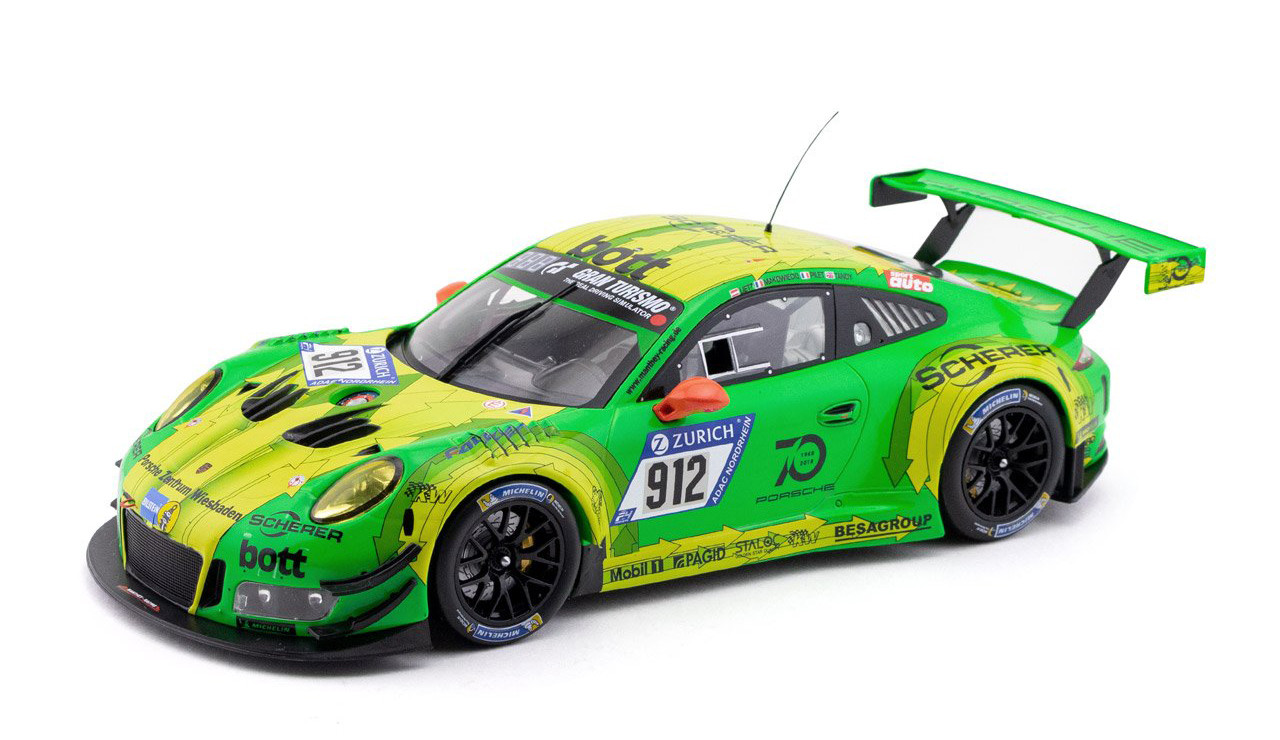 1/18 IXO Porsche 911 (991) GT3 R #912 winner 24h Nürburgring 2018 