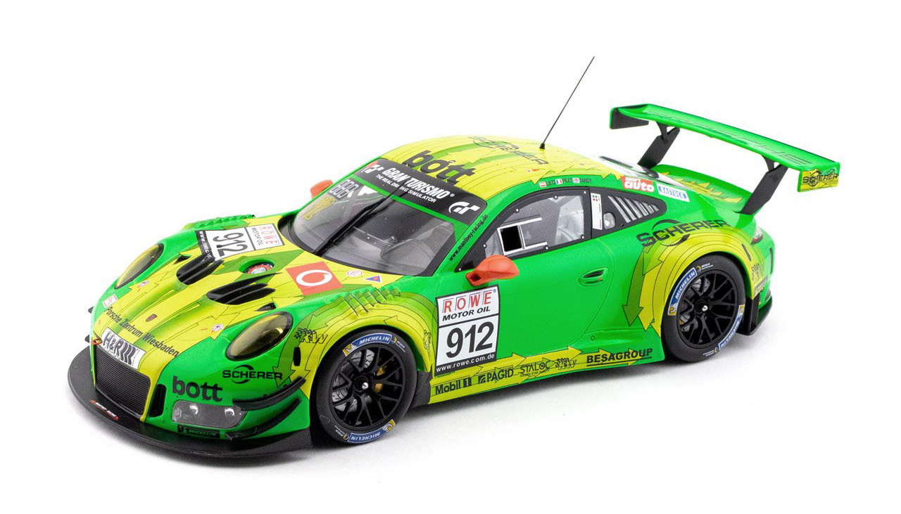 1/18 IXO Porsche 911 (991) GT3 R #912 VLN Nürburgring 2018 Manthey
