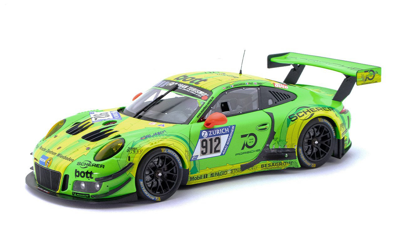 1/18 Minichamps Porsche 911 (991) GT3 R #912 Winner 24h Nürburgring 2018 Manthey Grello Car Model