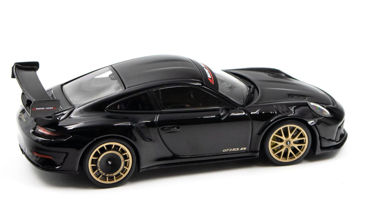 1/43 Minichamps Porsche 911 (991 II) GT3 RS MR Manthey Racing (Black with Golden Rims) Car Model