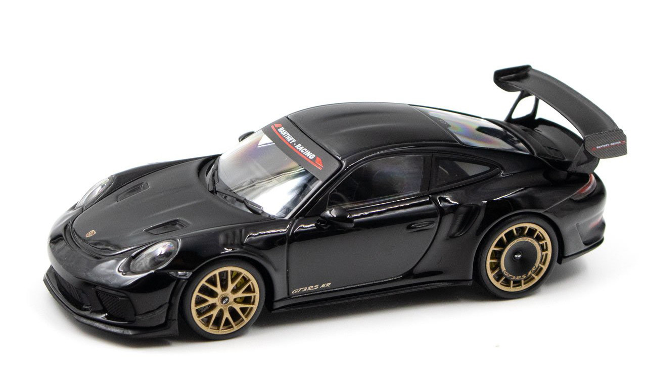 1/43 Minichamps Porsche 911 (991 II) GT3 RS MR Manthey Racing (Black with Golden Rims) Car Model