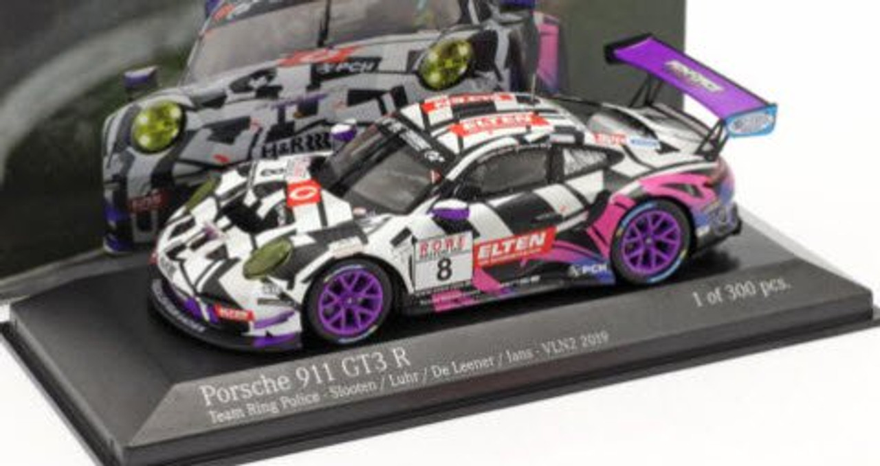 1/43 Minichamps Porsche 911 GT3 R #8 VLN2 Nürburgring 2019 Iron Force Car Model