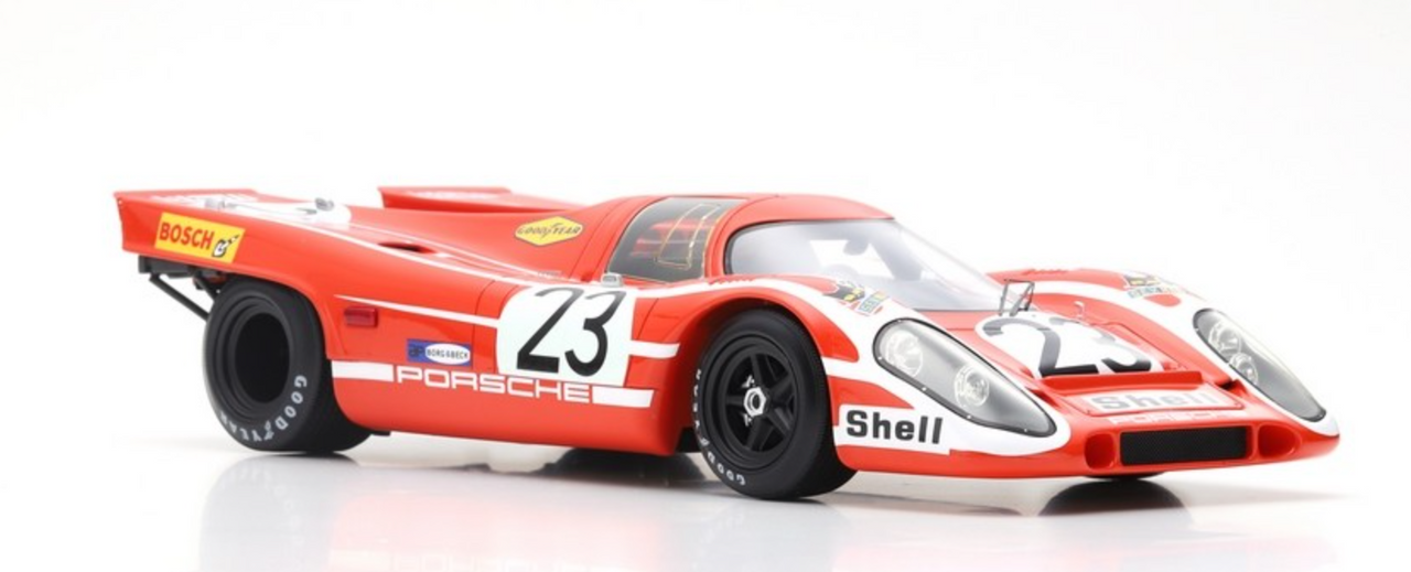 1/18 Spark Porsche 917 K No.23 Winner 24H Le Mans 1970 R. Attwood - H. Herrmann Car Model