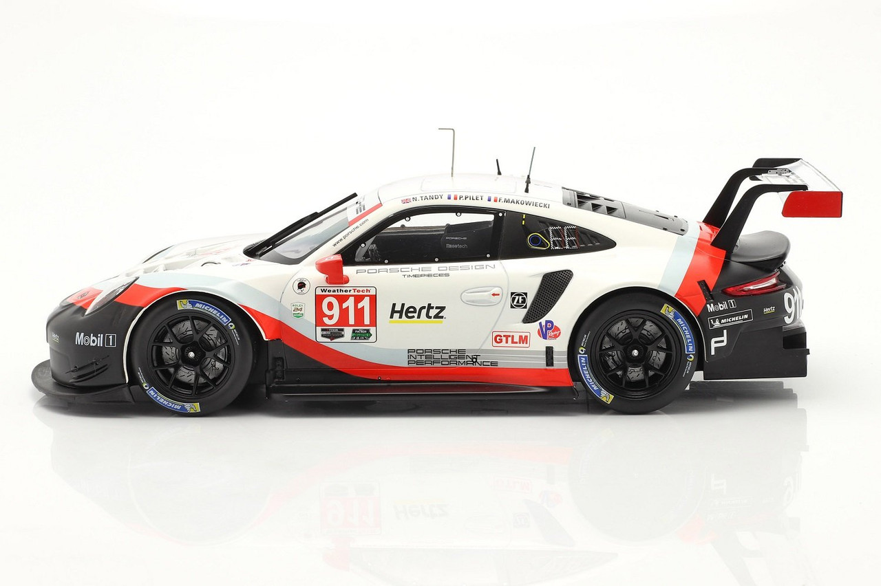 1/18 IXO Porsche 911 (991) RSR #911 24h Daytona 2018 Porsche GT Team Car Model