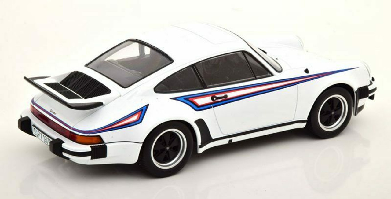 1/18 KK-Scale 1976 Porsche 911 (930) Turbo 3.0 (White with Martini Livery) Diecast Car Model