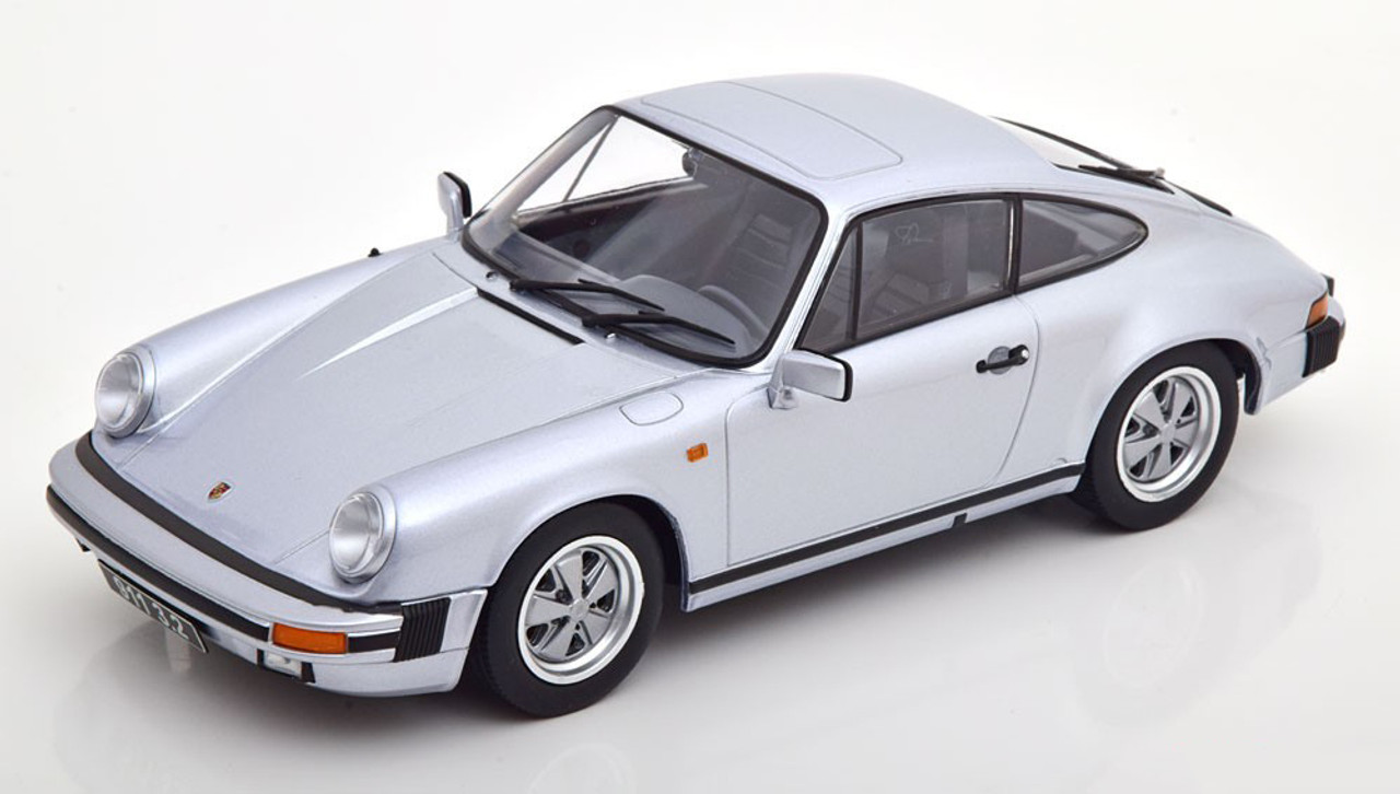 1/18 KK-Scale 1988 Porsche 911 Carrera Coupe 3.2 (Silver) Diecast
