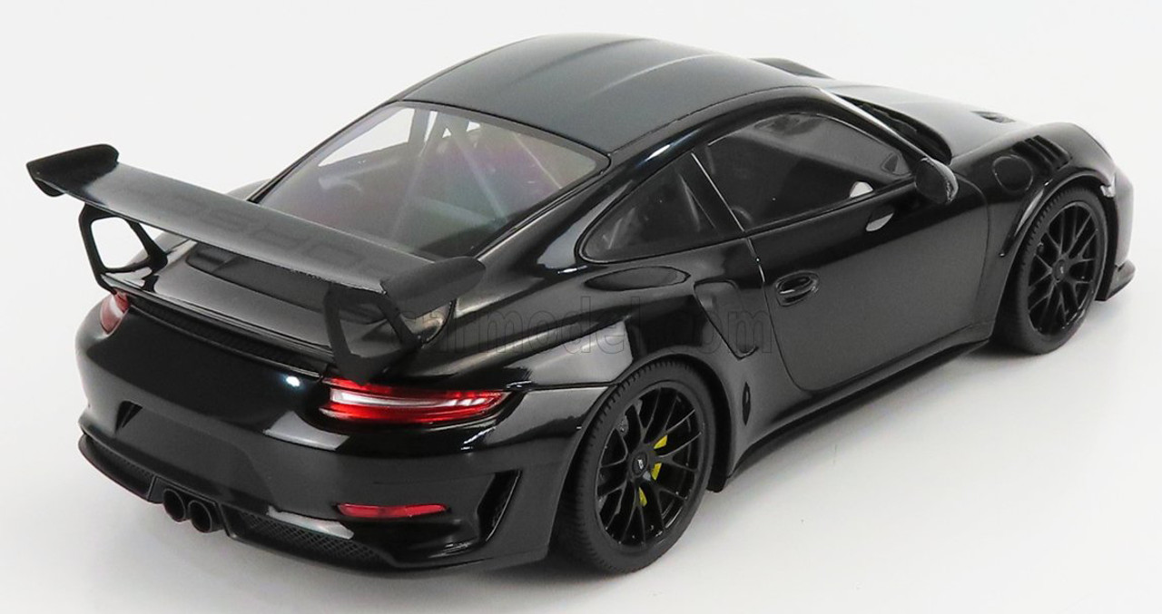1/18 Minichamps 2019 Porsche 911 (991.2) GT3 RS Weissach Package (Black with Black Rims) Car Model Limited 111 Pieces
