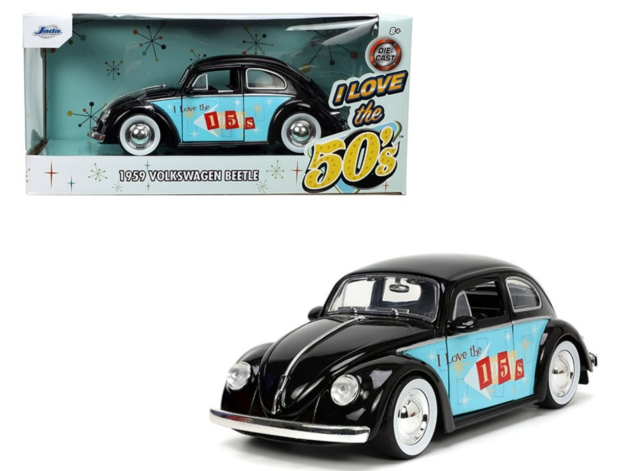 1/24 Jada 1959 Volkswagen Beetle I Love The 50’s Limited Edition Diecast Car Model