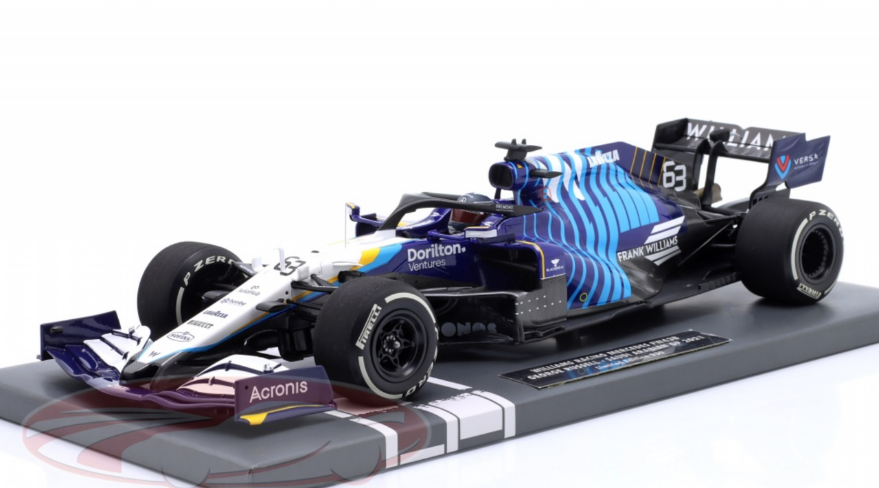 1/18 Minichamps 2021 Formula 1 George Russell Williams FW43B #63 Saudi Arabia GP Car Model